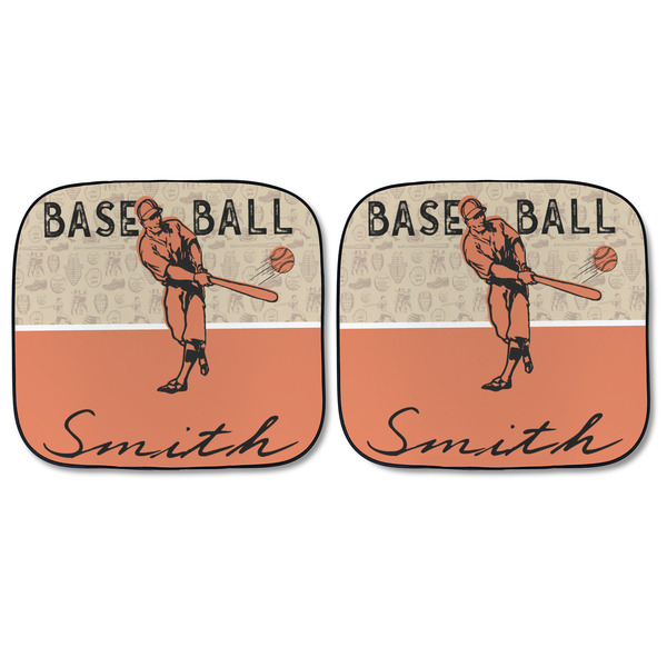 Retro Baseball Car Sun Shades - FRONT