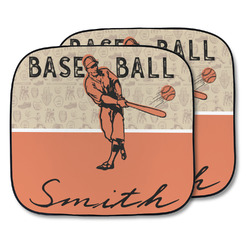 Retro Baseball Car Sun Shade - Two Piece (Personalized)