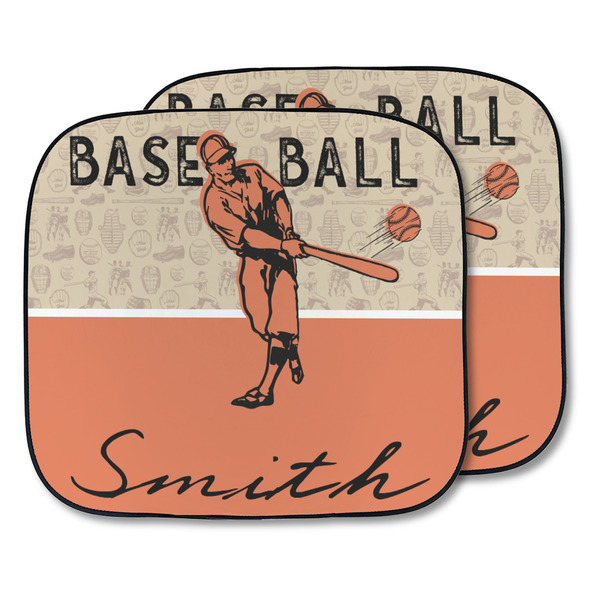 Custom Retro Baseball Car Sun Shade - Two Piece (Personalized)