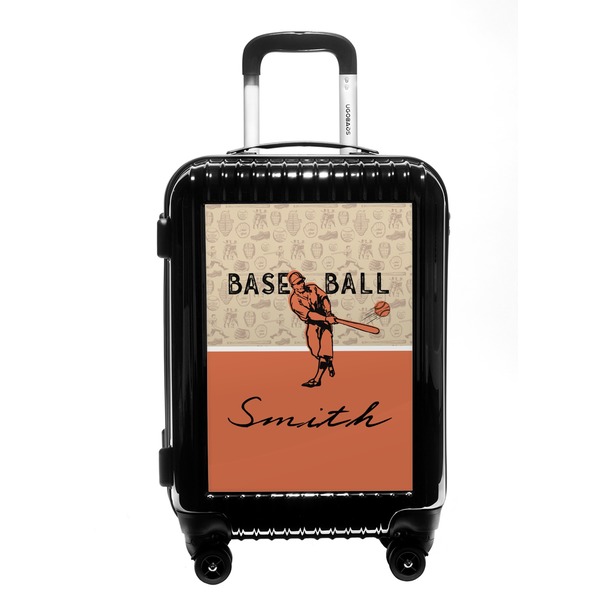 Custom Retro Baseball Carry On Hard Shell Suitcase (Personalized)