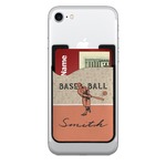 Retro Baseball 2-in-1 Cell Phone Credit Card Holder & Screen Cleaner (Personalized)