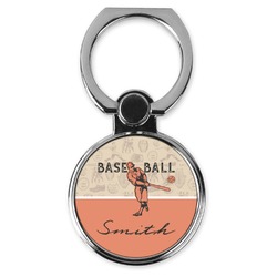 Retro Baseball Cell Phone Ring Stand & Holder (Personalized)