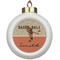 Retro Baseball Ceramic Ball Ornament (Personalized)