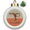Retro Baseball Ceramic Ball Ornament - Christmas Tree (Personalized)