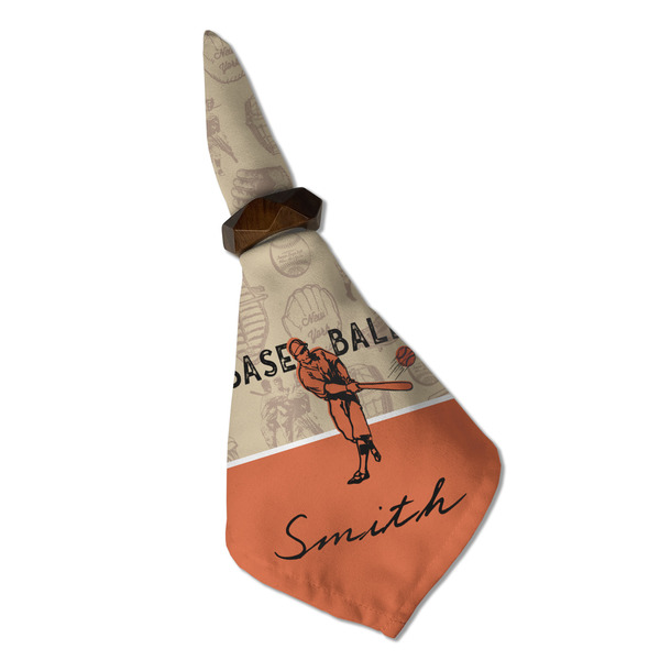 Retro Baseball Cloth Napkins - Personalized Dinner (Folded in Ring) (MAIN)