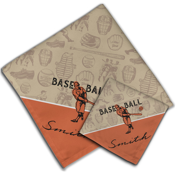 Retro Baseball Cloth Napkins - Personalized Lunch & Dinner (PARENT MAIN)
