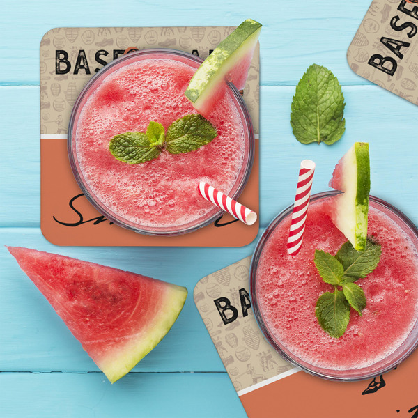 Retro Baseball Coaster Set - LIFESTYLE