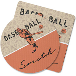 Retro Baseball Rubber Backed Coaster (Personalized)