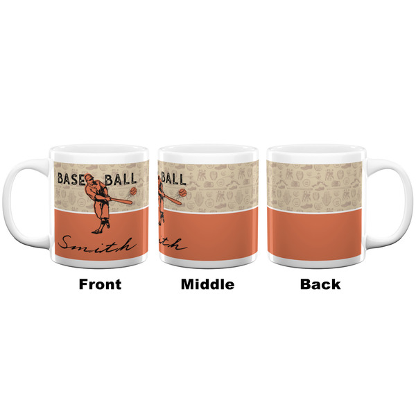 Retro Baseball Coffee Mug - 20 oz - White APPROVAL