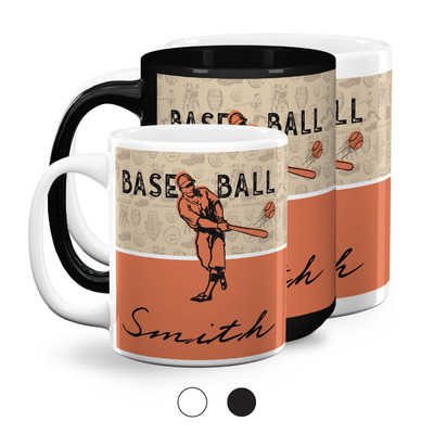 Retro Baseball Coffee Mug (Personalized)