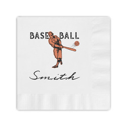 Retro Baseball Coined Cocktail Napkins (Personalized)