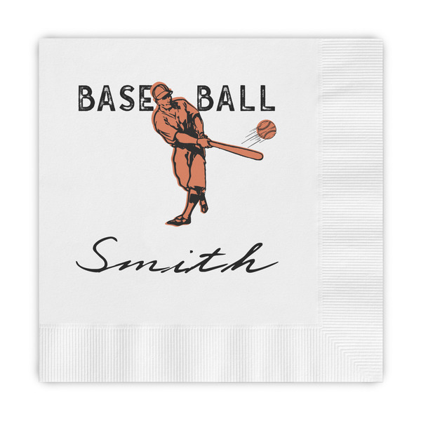 Custom Retro Baseball Embossed Decorative Napkins (Personalized)