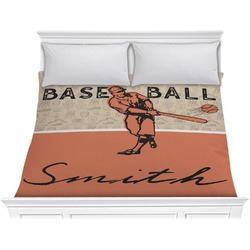 Retro Baseball Comforter - King (Personalized)
