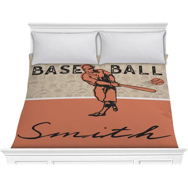 Custom Retro Baseball Comforter - King (Personalized)