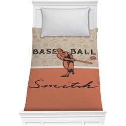Retro Baseball Comforter - Twin (Personalized)