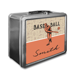 Retro Baseball Lunch Box w/ Name or Text