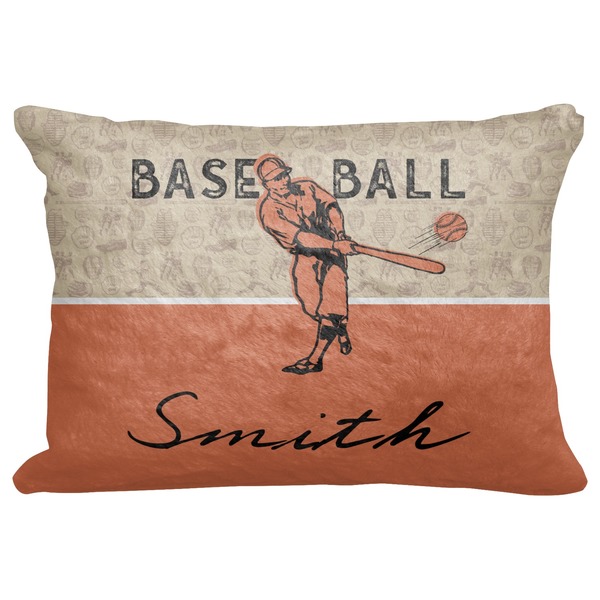 Custom Retro Baseball Decorative Baby Pillowcase - 16"x12" (Personalized)