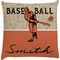 Retro Baseball Decorative Pillow Case (Personalized)