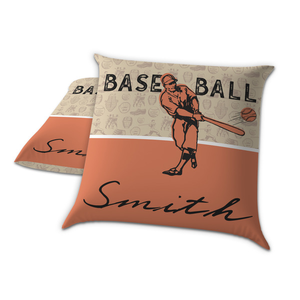 Retro Baseball Decorative Pillow Case - TWO