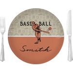 Retro Baseball 10" Glass Lunch / Dinner Plates - Single or Set (Personalized)