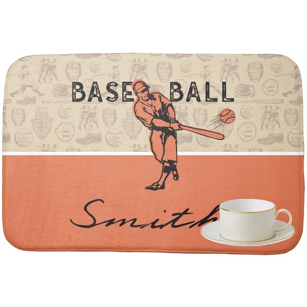 Retro Baseball Dish Drying Mat