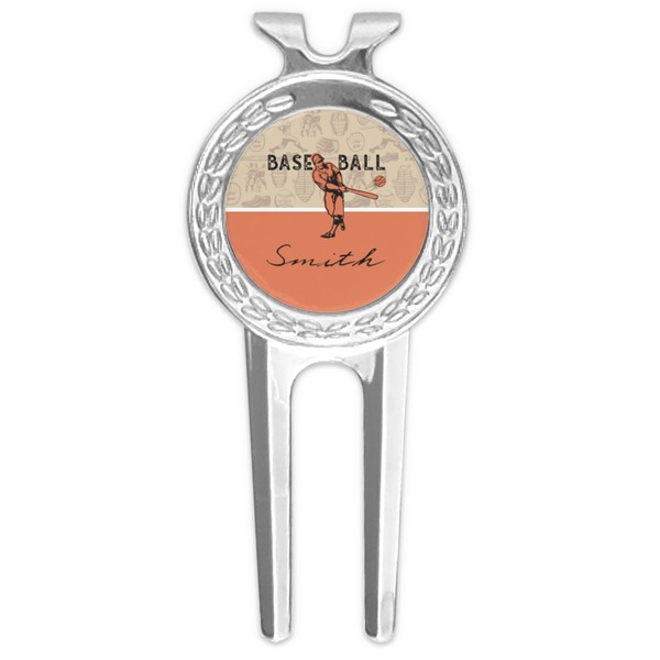 Custom Retro Baseball Golf Divot Tool & Ball Marker (Personalized)