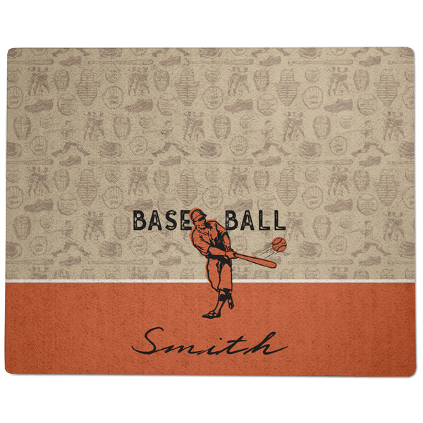 Retro Baseball Dog Food Mat - Large without Bowls
