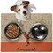Retro Baseball Dog Food Mat - Medium w/ Name or Text