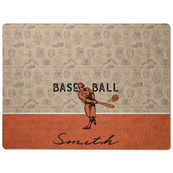 Retro Baseball Dog Food Mat - Medium without bowls