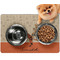 Retro Baseball Dog Food Mat - Small LIFESTYLE