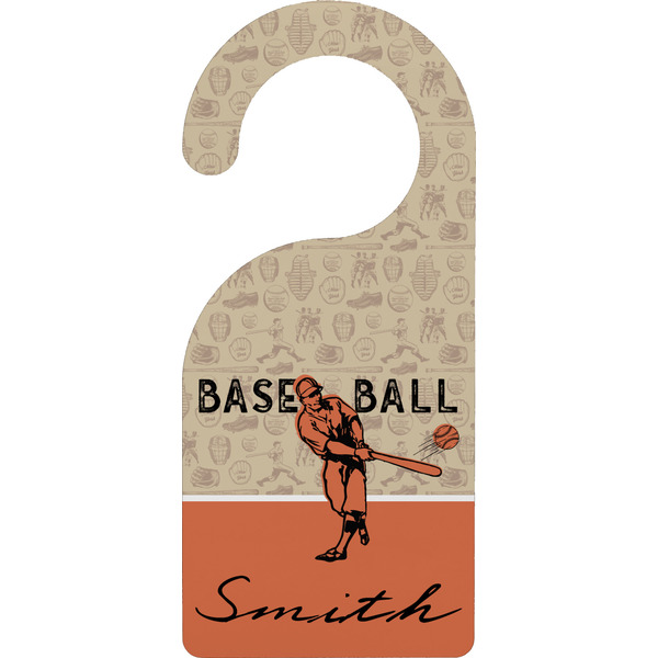 Custom Retro Baseball Door Hanger w/ Name or Text