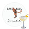 Retro Baseball Drink Topper - Large - Single with Drink