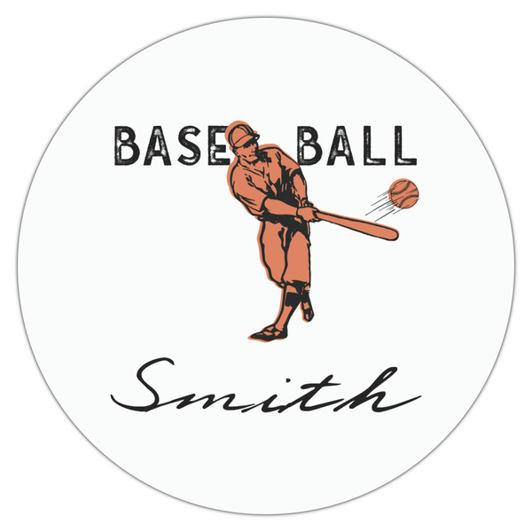 Retro Baseball Drink Topper - Large - Single