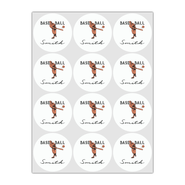 Retro Baseball Drink Topper - Small - Set of 12