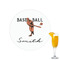 Retro Baseball Drink Topper - Small - Single with Drink