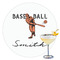 Retro Baseball Drink Topper - XLarge - Single with Drink