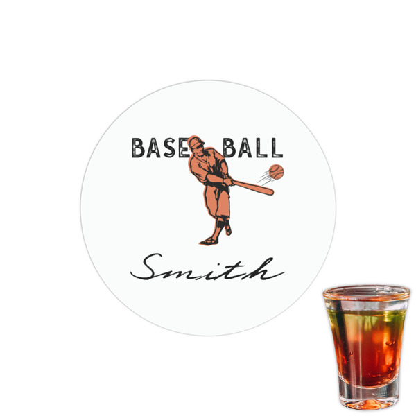 Custom Retro Baseball Printed Drink Topper - 1.5" (Personalized)
