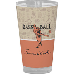 Retro Baseball Pint Glass - Full Color (Personalized)