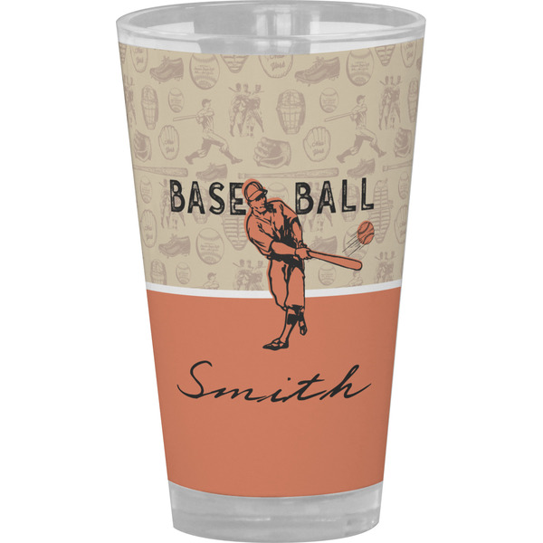 Custom Retro Baseball Pint Glass - Full Color (Personalized)