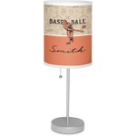 Retro Baseball 7" Drum Lamp with Shade (Personalized)