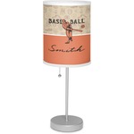 Retro Baseball Lamp with Drum Shade (Personalized)