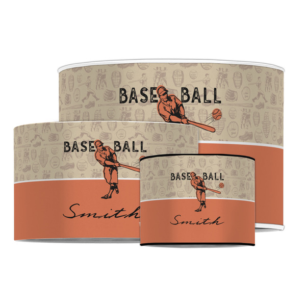Retro Baseball Drum Lampshades - MAIN