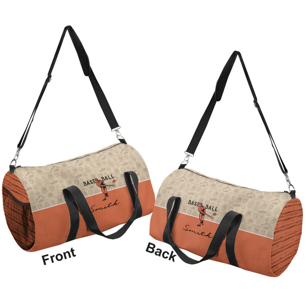 Retro Baseball Duffle bag large front and back sides