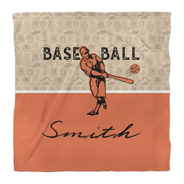 Retro Baseball Duvet Cover - Queen - Front