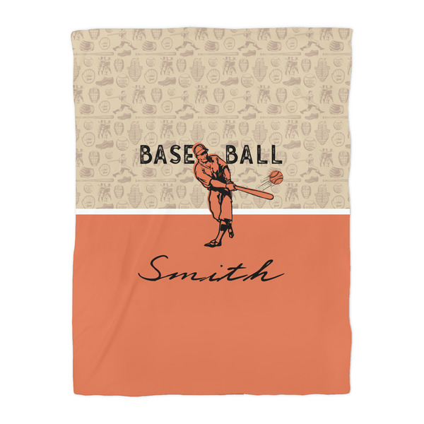 Retro Baseball Duvet Cover - Twin - Front