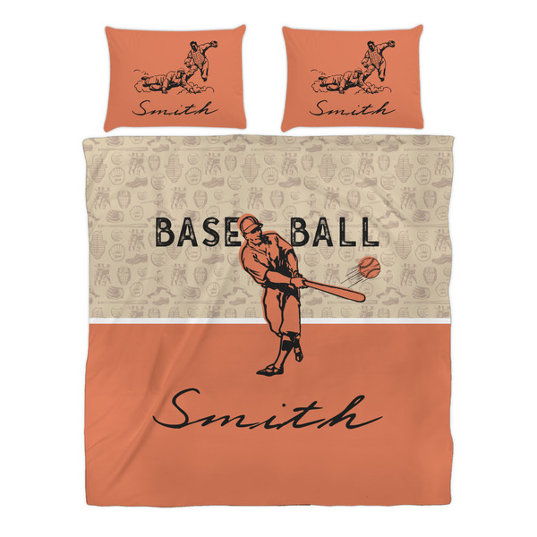 Retro Baseball Duvet cover Set - Queen - Alt Approval