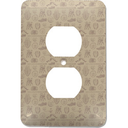 Retro Baseball Electric Outlet Plate