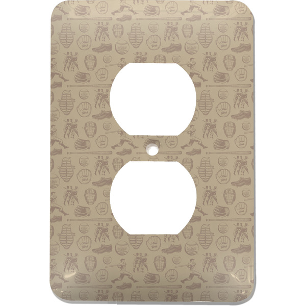 Custom Retro Baseball Electric Outlet Plate