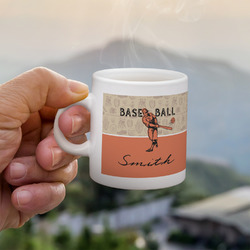 Retro Baseball Single Shot Espresso Cup - Single (Personalized)