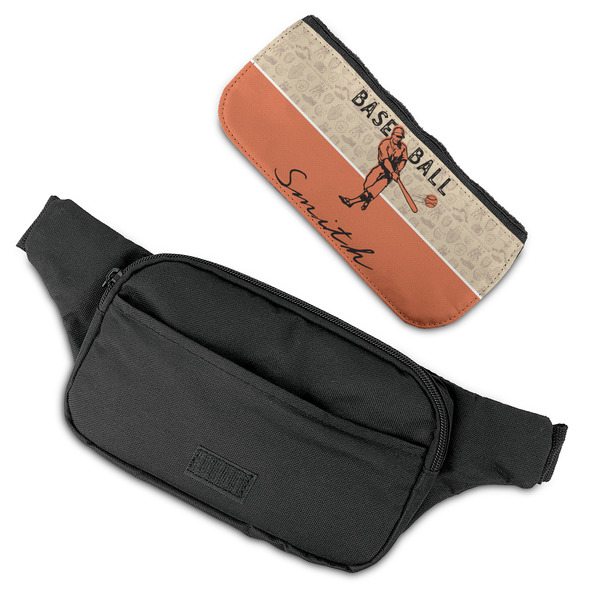 Retro Baseball Fanny Packs - FLAT (flap off)
